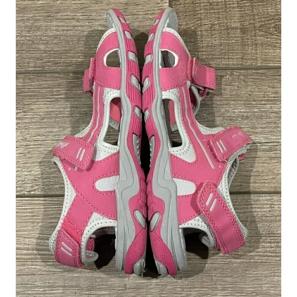 Eddie Bauer Kelsey Sport Sandals Girls Size 4 Pink Adjustable Straps Shoes